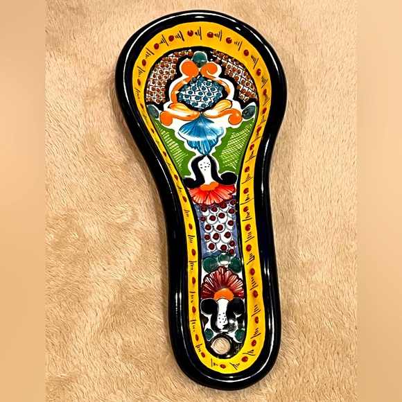 Other - Ceramic Hand Painted Mexican Spoon Rest